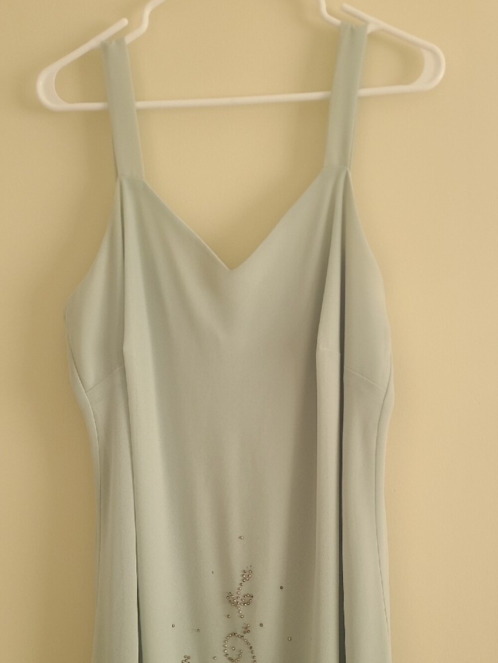 R&M Richards Pale Green Beaded Midi Dress with Overlay Jacket - Picture 5 of 6